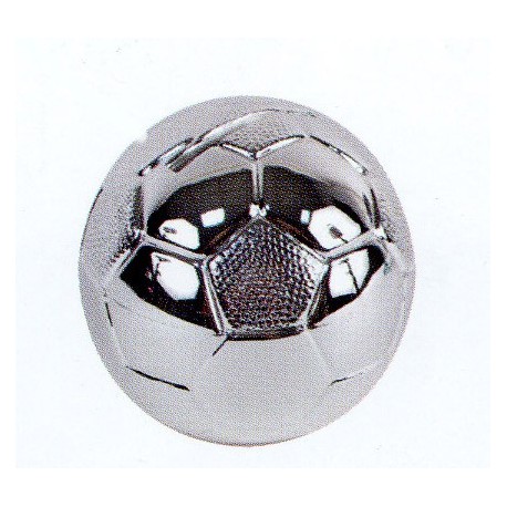 Tirelire ballon de foot métal argenté